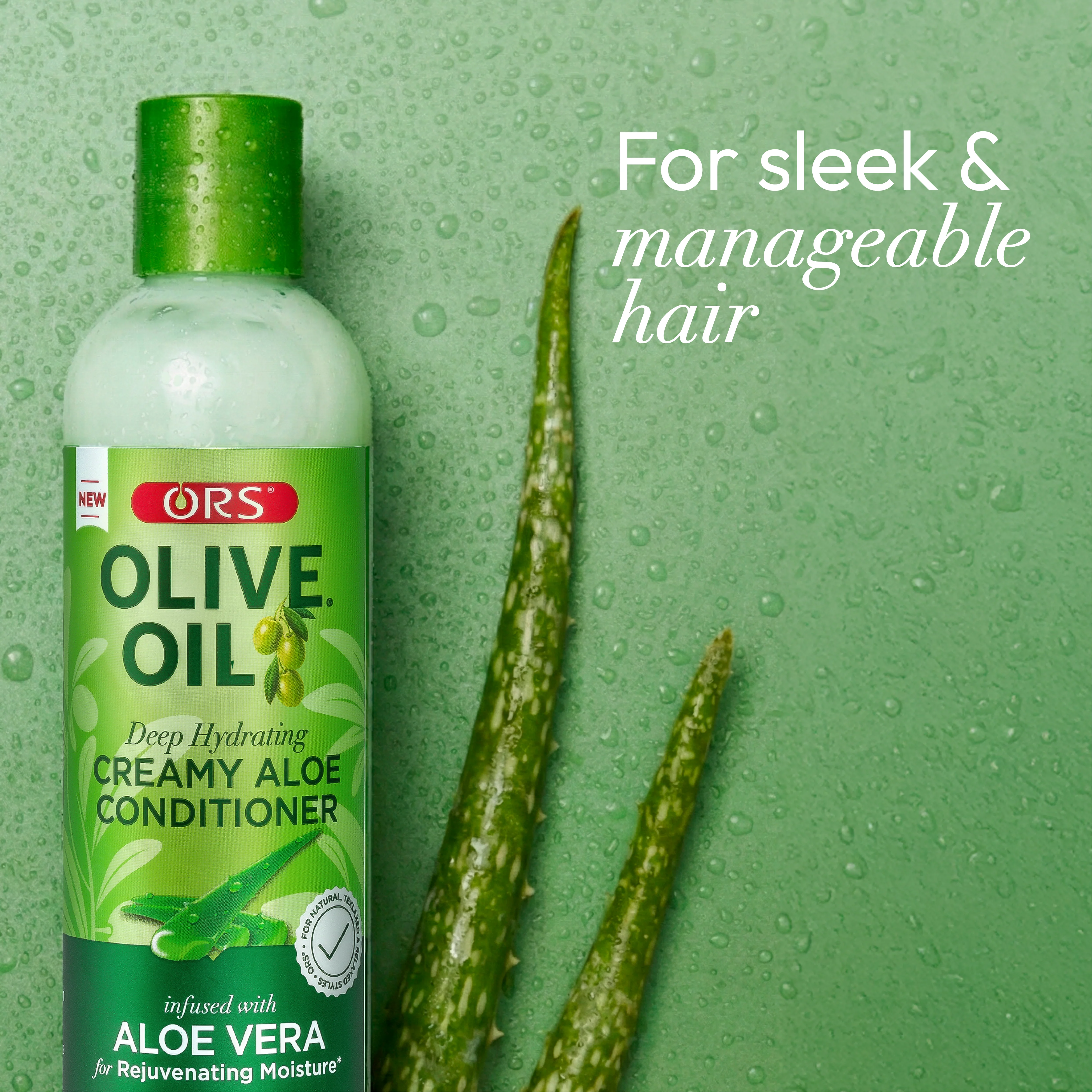 ORS Olive Oil Deep Hydrating Creamy Aloe Conditioner for Rejuvenating Moisture (16.0 oz) - Image 6