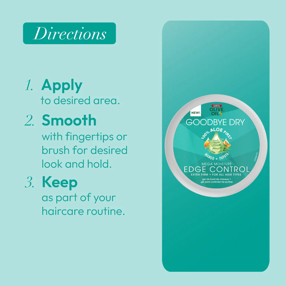 ORS Olive Oil Goodbye Dry Mega Moisture Edge Control (2.25 oz) - Image 13