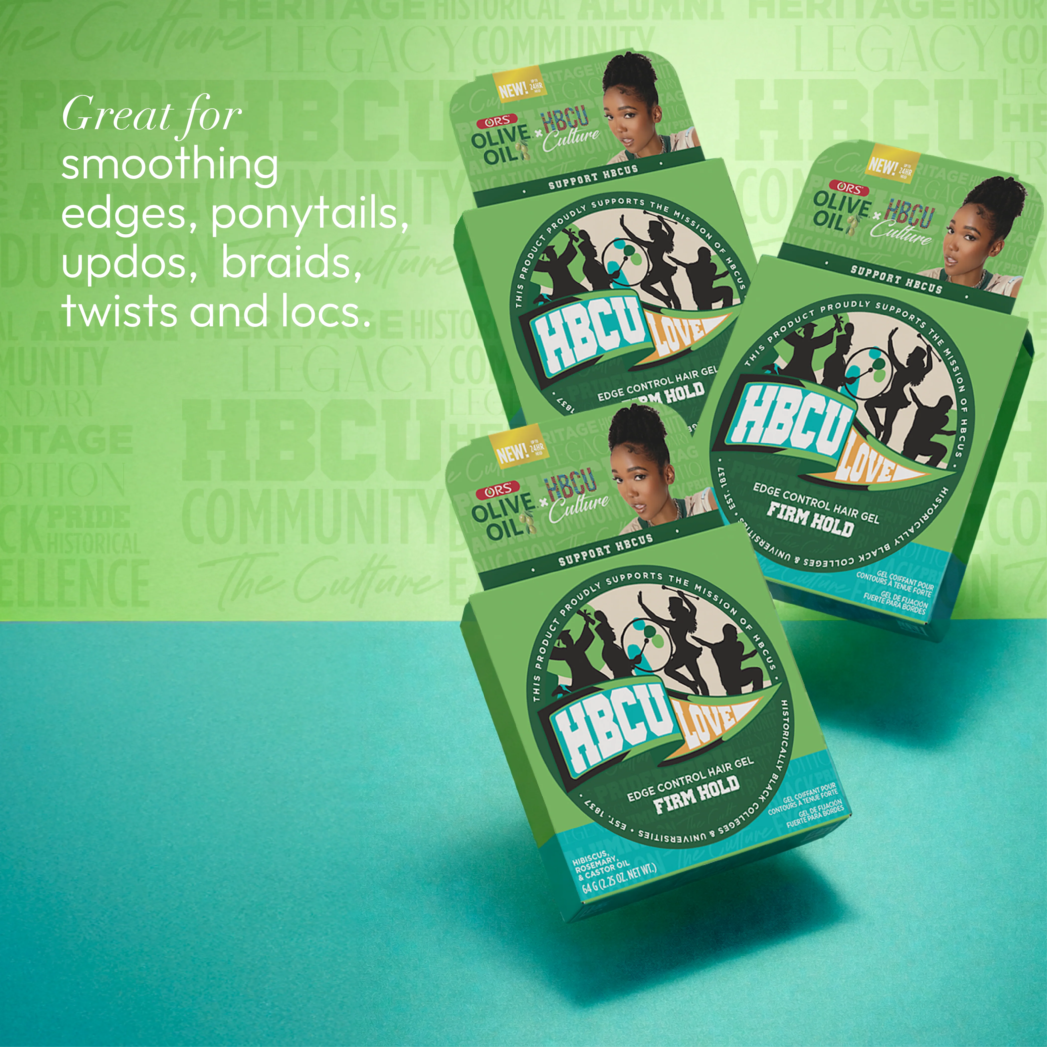 ORS HBCU Olive Oil Edge Control Hair Gel Firm Hold (2.2 oz) - Image 8