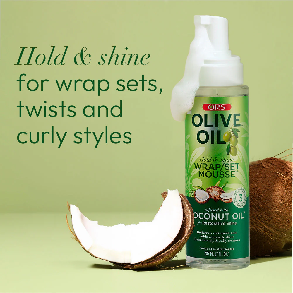 ORS Olive Oil Wrap Set Mousse for Restorative Shine (7.0 oz) - Image 5
