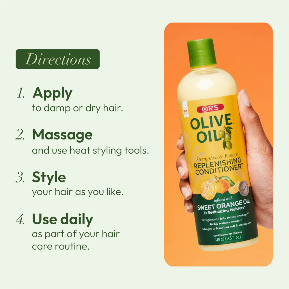 ORS Olive Oil Shampoo & Conditioner for Complete Moisture (12.5 oz) 2-Piece Set - Image 6